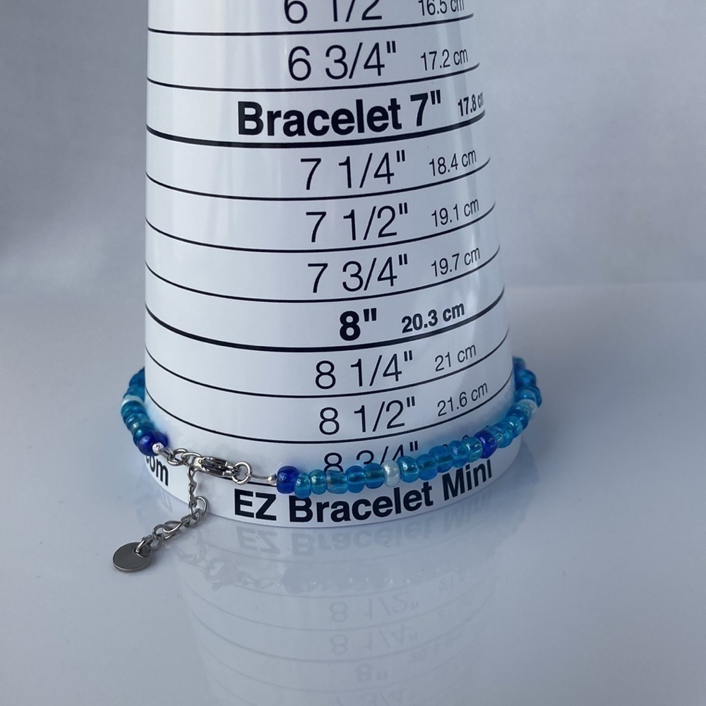 BEADED Anklet Blue - Picture 5 of 10